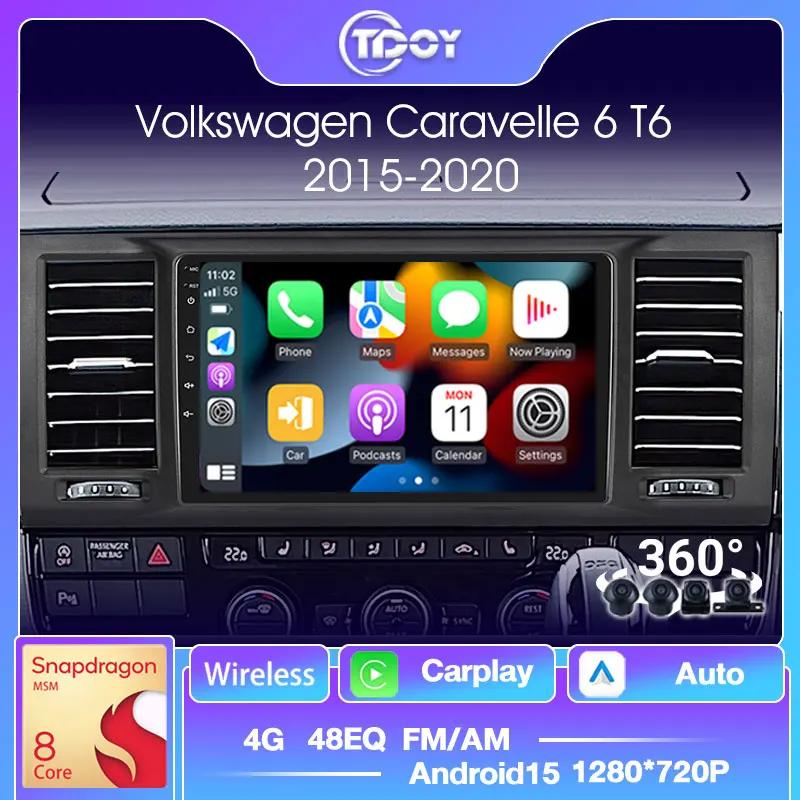 

for Volkswagen Caravelle 6T6 2015-2020 Car Intelligent Systems Carplay Android Auto Car Radios GPS Navi GPS Split Screen Radios