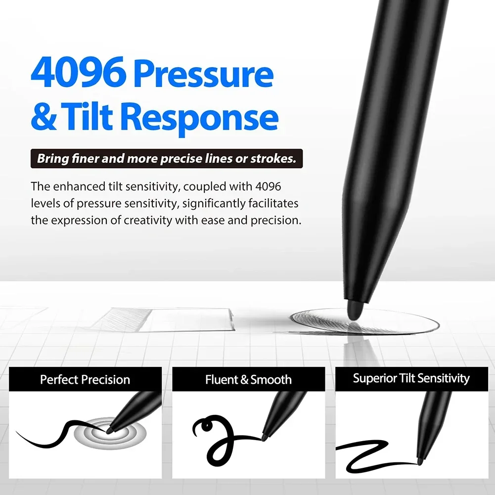 Magnetic Stylus Pen For Remarkable 2 4096 Pressure Sensitivity & 5 Tips Stylus Electromagnetic Pen Stylus