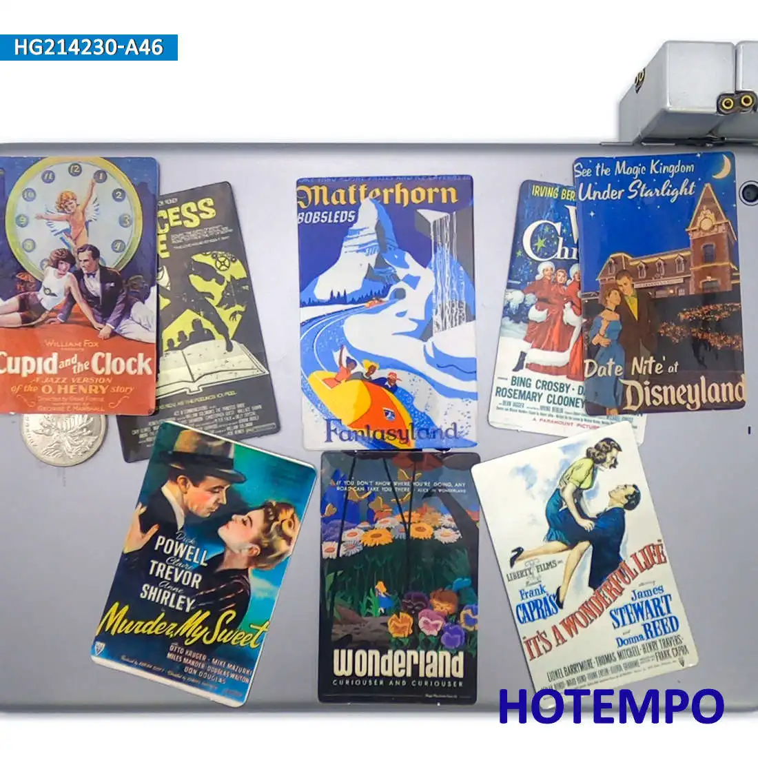 46pcs Arte de pôster de filme antigo Adesivo retro à prova d\'água para cadernos de álbum de recortes Telefone Laptop Skate Bicicleta Motocicleta