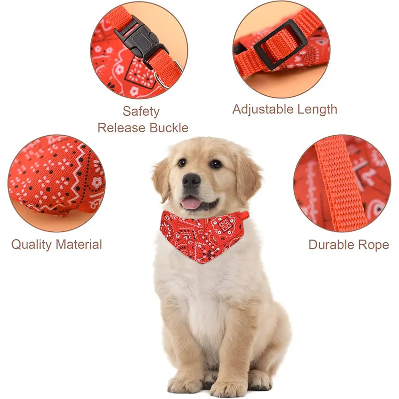 Adjustable Pet Puppy Cat Scarf For Cat Small Medium Large Dogs Bandana Collar Birthday Party Dress Up Pet Accessories  애견미용받침대