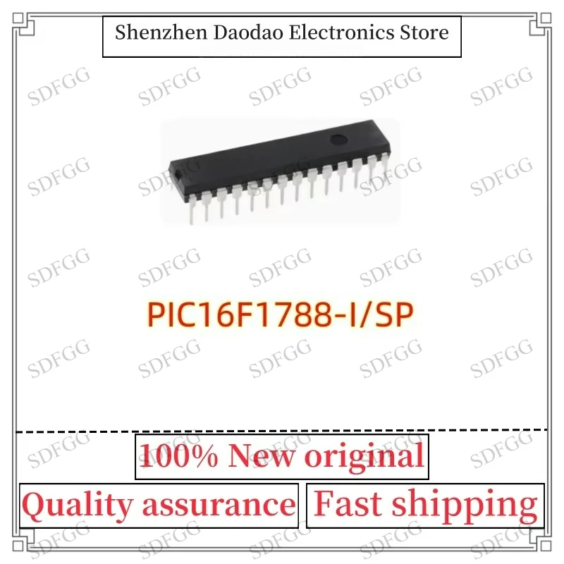 PIC16F1788-I/SP PIC16F1788 I SP DIP-28 Microcontroller Chip IC New Original