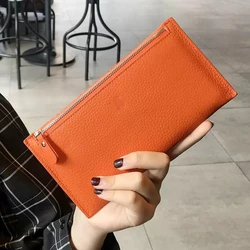 Genuine Leather Women Wallets Women Purses Fashion Long Zipper Hasp Clutch Card Holder Female Money Pouch Handbag Coin Purse