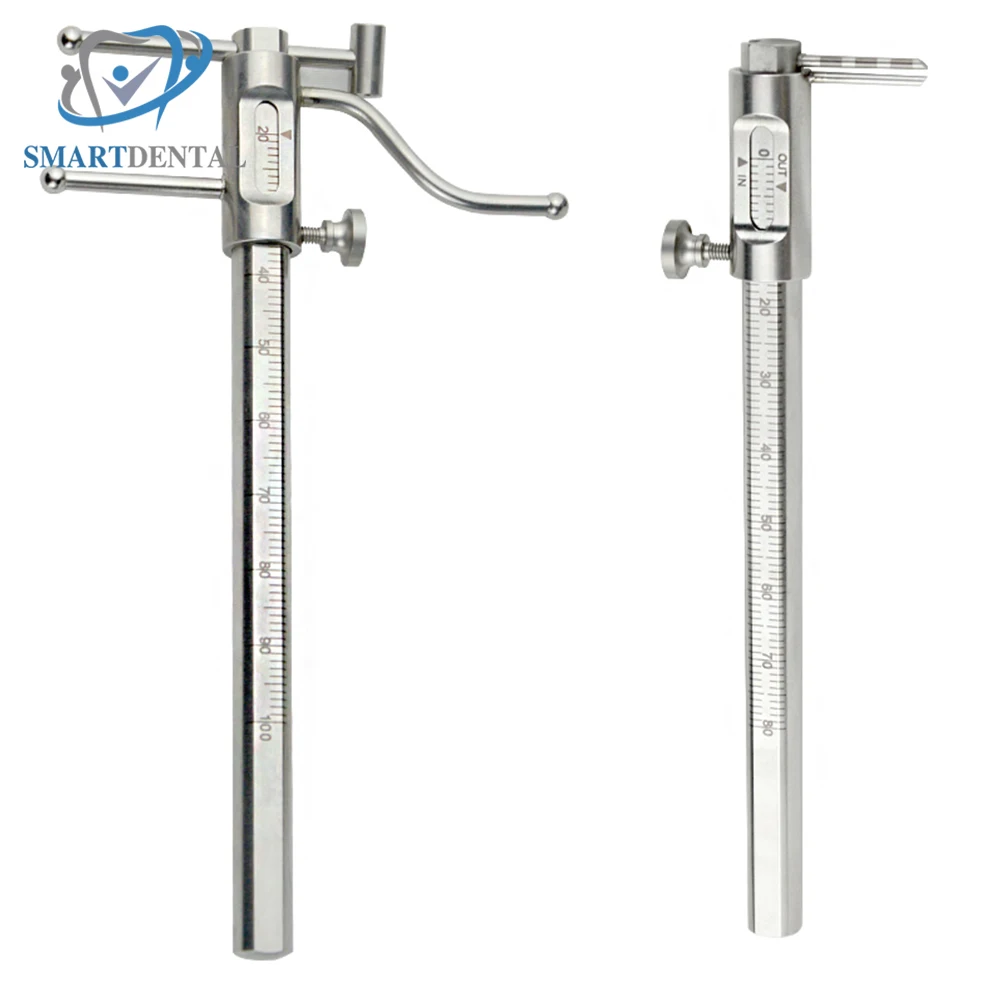 Dental Sliding Caliper Orthodontic Chin Indicator Dental Implant Measuring Gauge Caliper Ruler 0-100Mm Stainless Steel