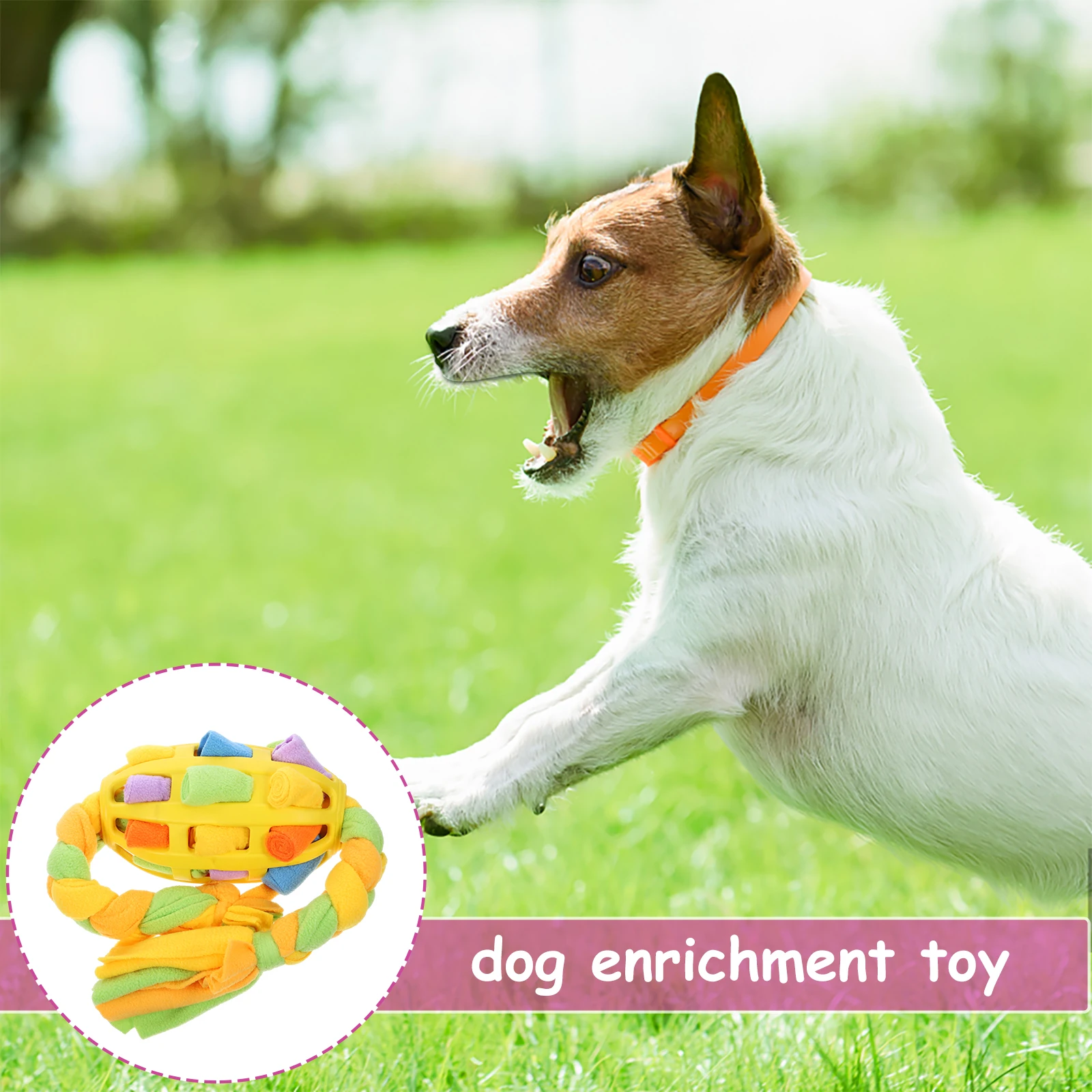 

Interactive Dog Snuffle Ball Food Dispenser Toy for Small Puppies Training Treat Football Green Olfactory Enrichment Puzzle Chew