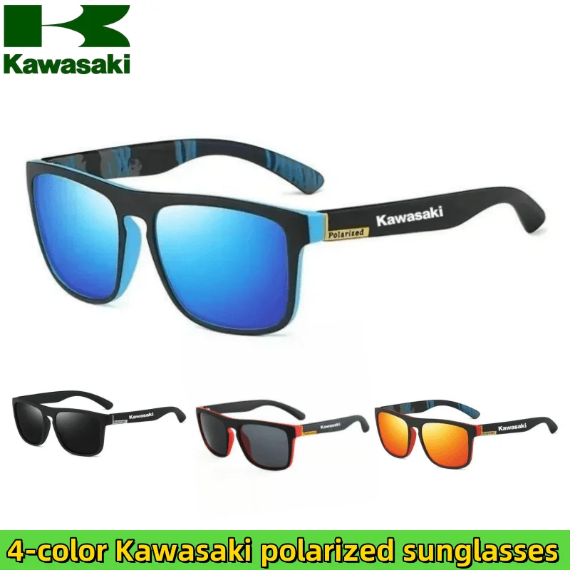 Kawasaki Modische Vintage Polarisierte Sonnenbrille für Männer und Frauen, zum Fahren und Angeln, Luxus-Markendesigner Sonnenbrillen, Fahrerbrillen UV400