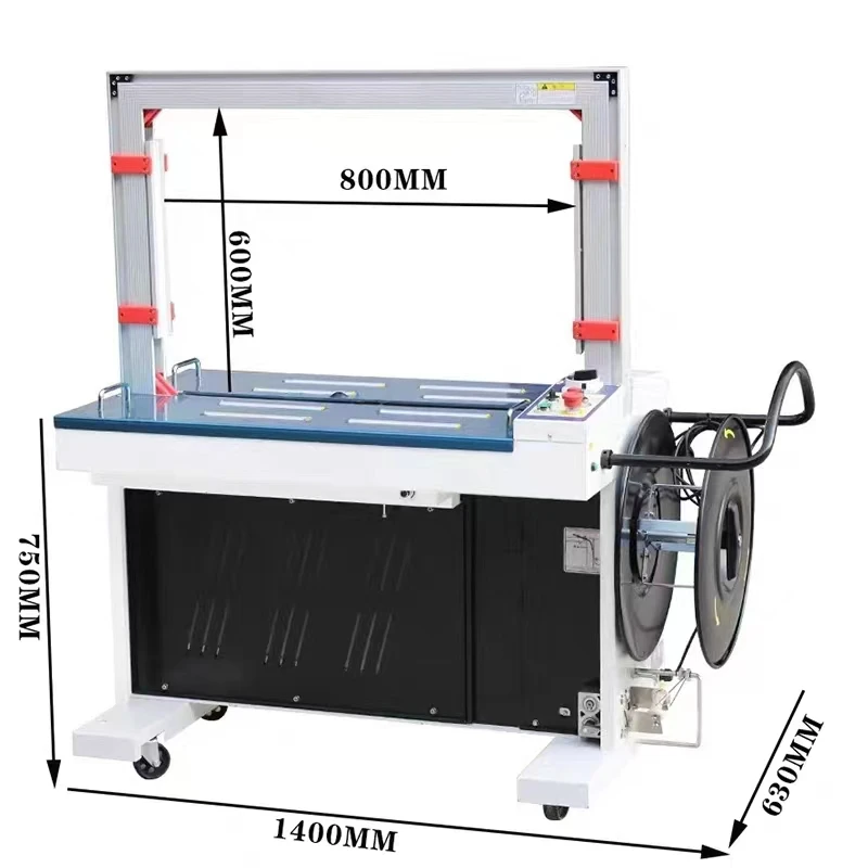 Automatic Strapping Machine for Carton Box Packing 5mm PP Band High Table