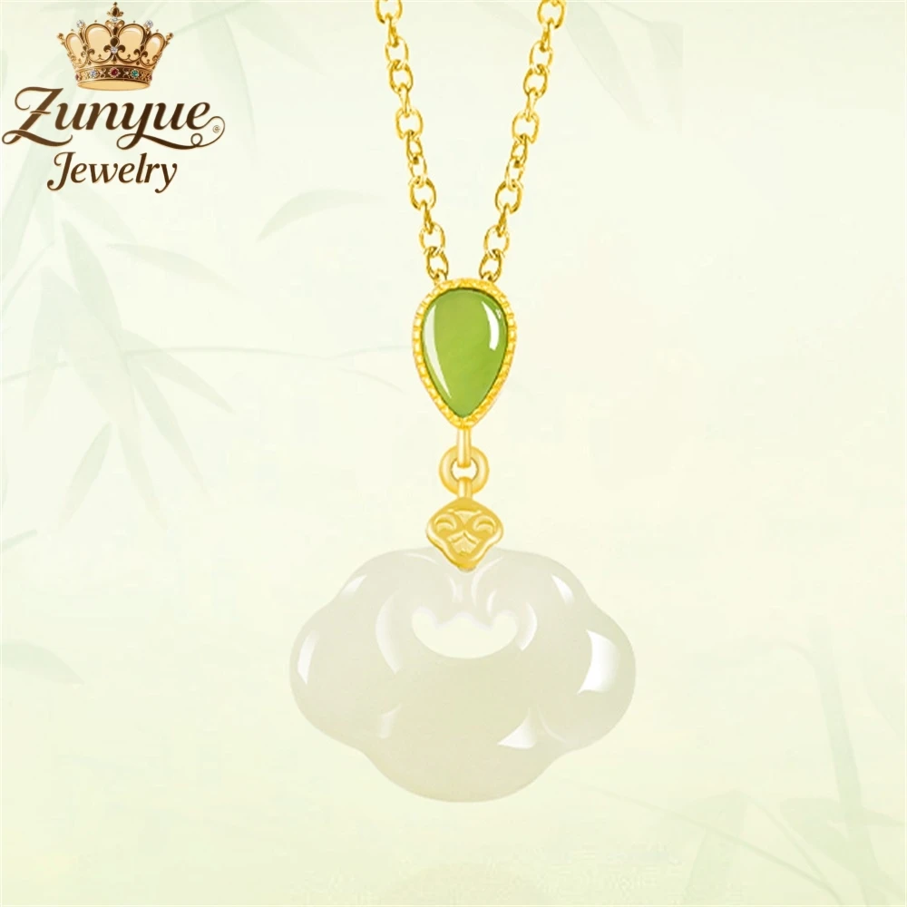 

Genuine S925 Silver-inlaid Natural Old Material Hetian Jade Ruyi Pendant Luxury Quality Jewelry Fashion Jewelry Charms Exquisite