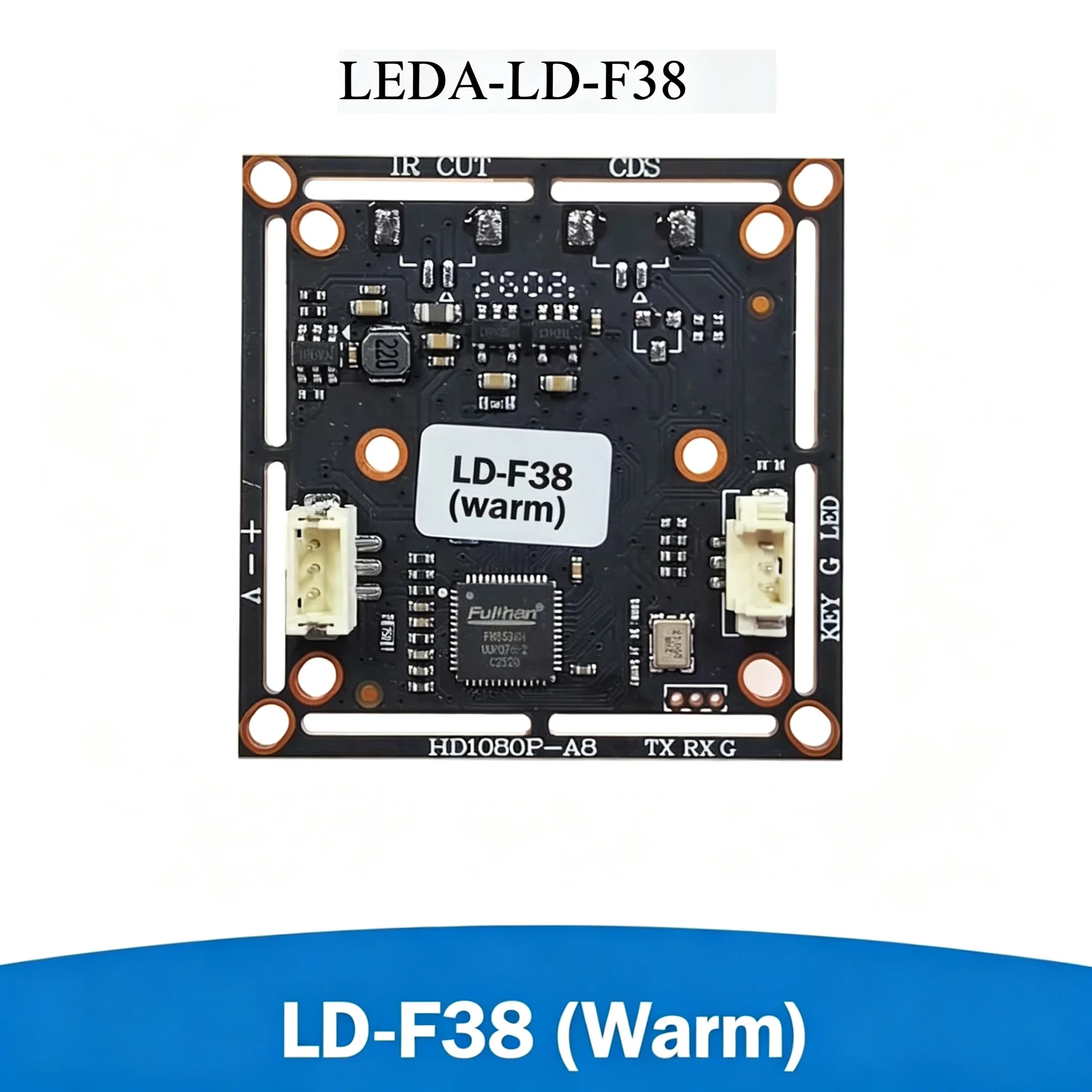 LEDA F38 AHD 2MP Low Illumination Warm Color Camera Module HD CCTV Security PCB Board