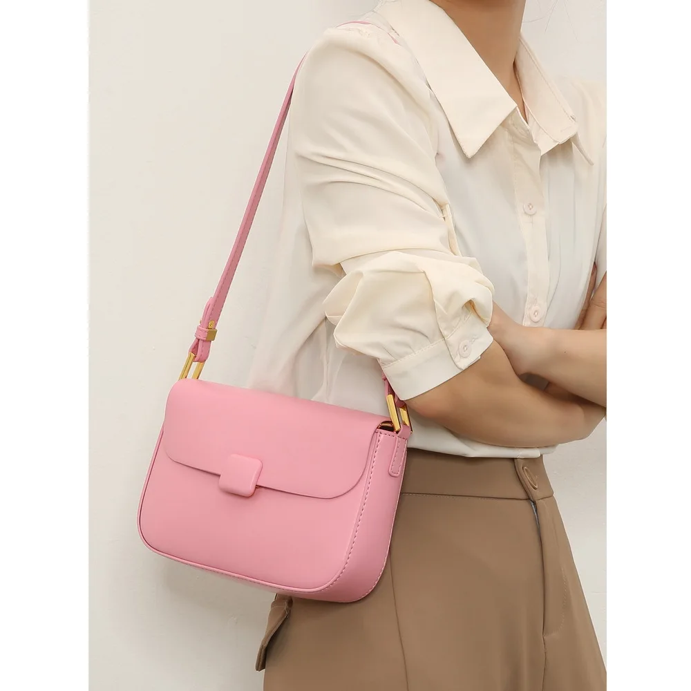 Female Fashion Vintage PU Square Underarm Bag Luxury Handbags Women Designer Crossbody Saddle Bags Lady Shoulder Messenger Bags