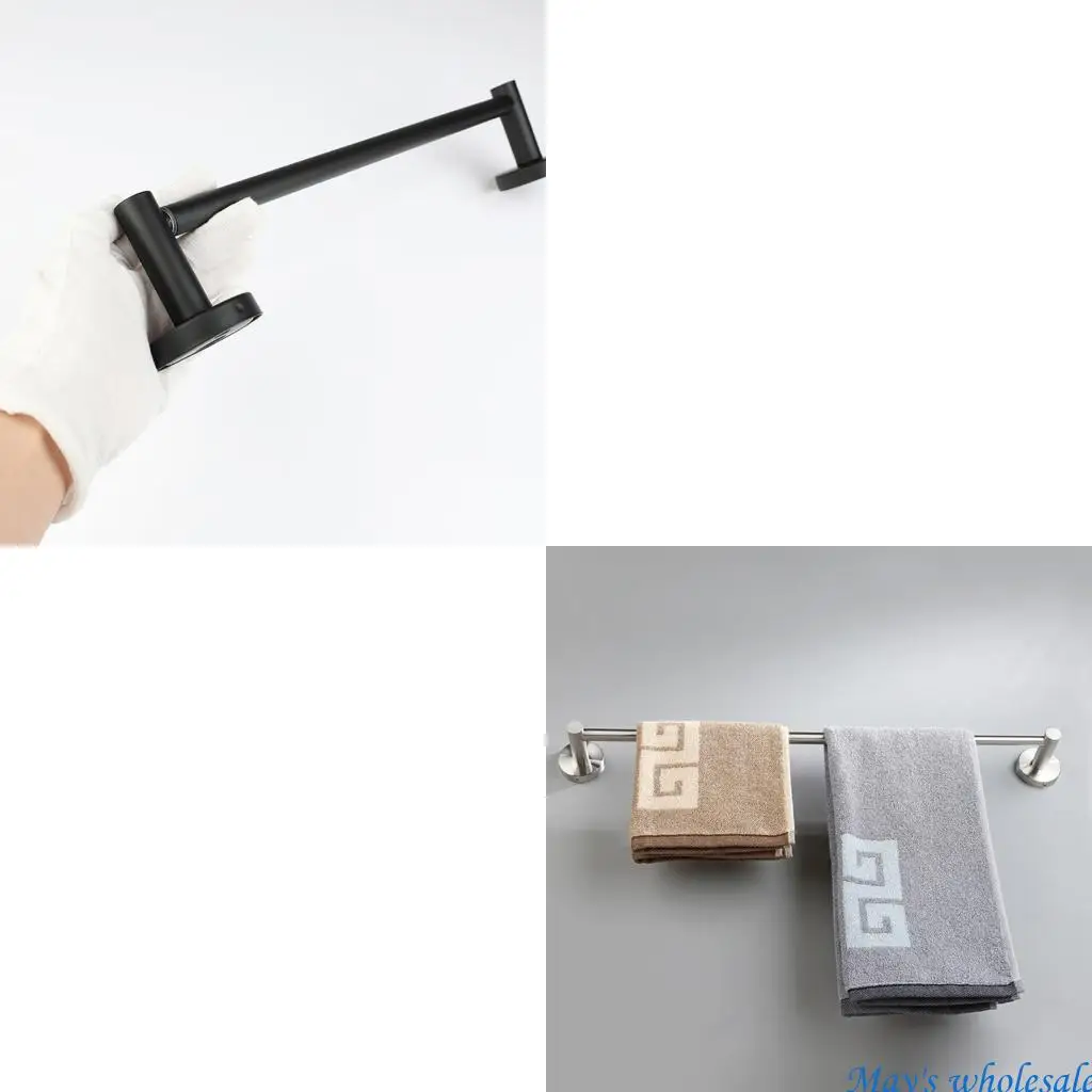 Rusts Resistant Steel Retractable Towel Rack Space Saving Stand for Wall Mounting Easy Setups Suction Technology 448A