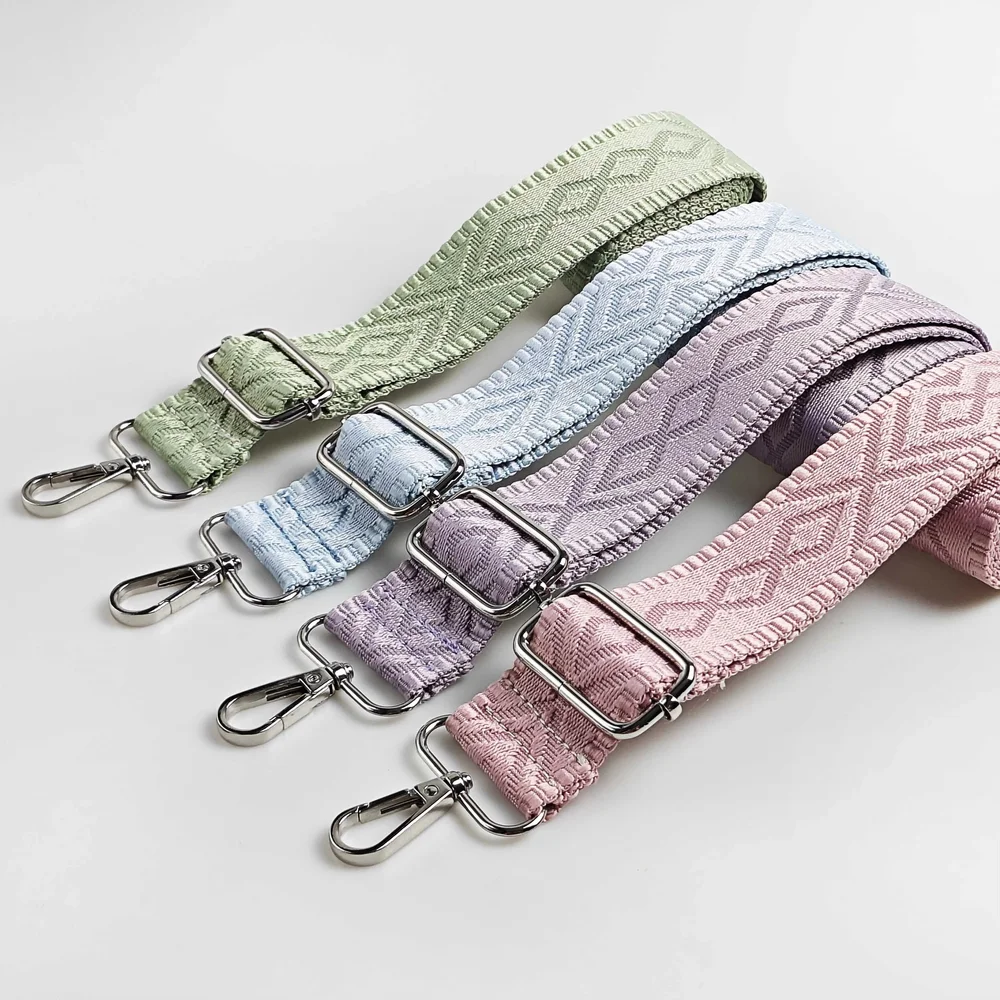 1 Piece 1.50inch Wide Adjustable Handbag Purse Strap Replacement Crossbody Shoulder Strap Geometry Pattern Jacquarded   Strap