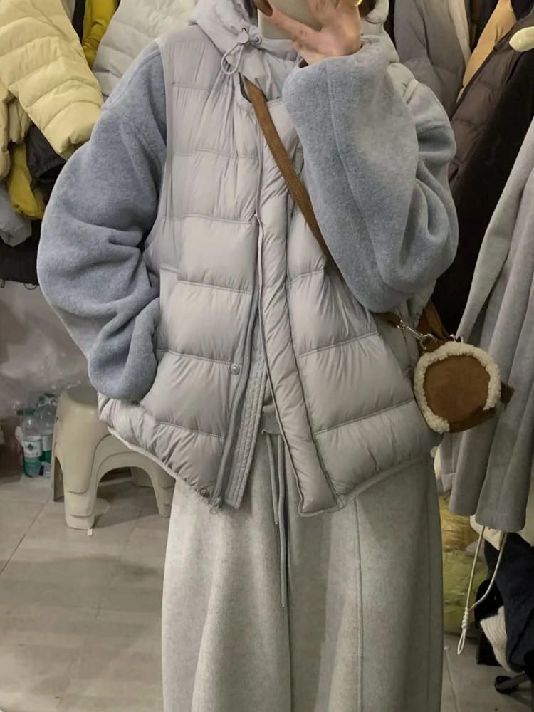 

Зимний комплект 2025: Новая свободная куртка из овечьего вельвета с капюшоном и пуховиком (два в одном), женский повседневный теплый пуховик-двойка