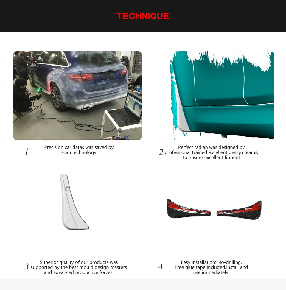 โรงงานคาร์บอนไฟเบอร์ F8x M4 รถโคลน Guards Flaps สําหรับ BMW F80 M3 F82 F83 M4 14-19