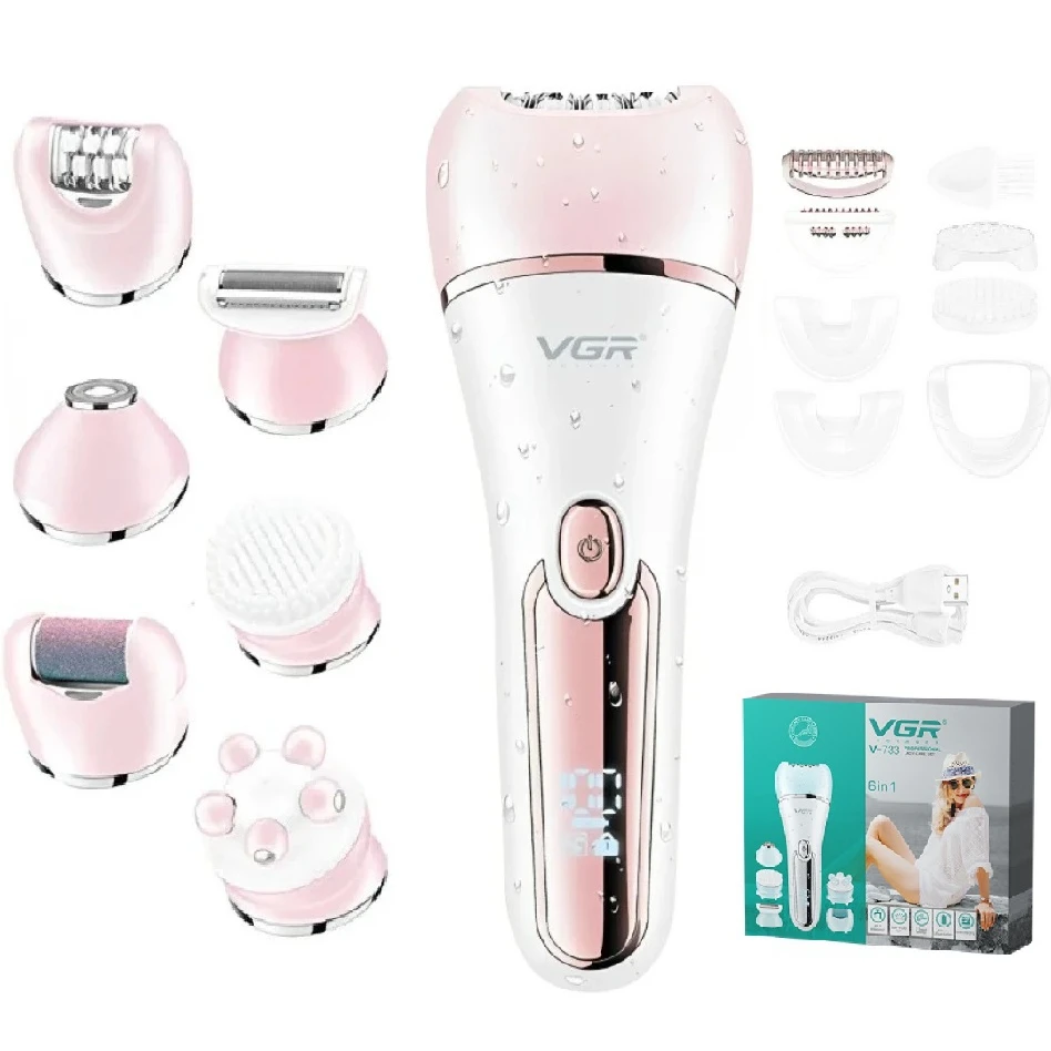 

Эпилятор VGR для женщин, электрический эпилятор для удаления волос, бикини, женская бритва для лица, подмышек, инструмент для удаления волос V-733