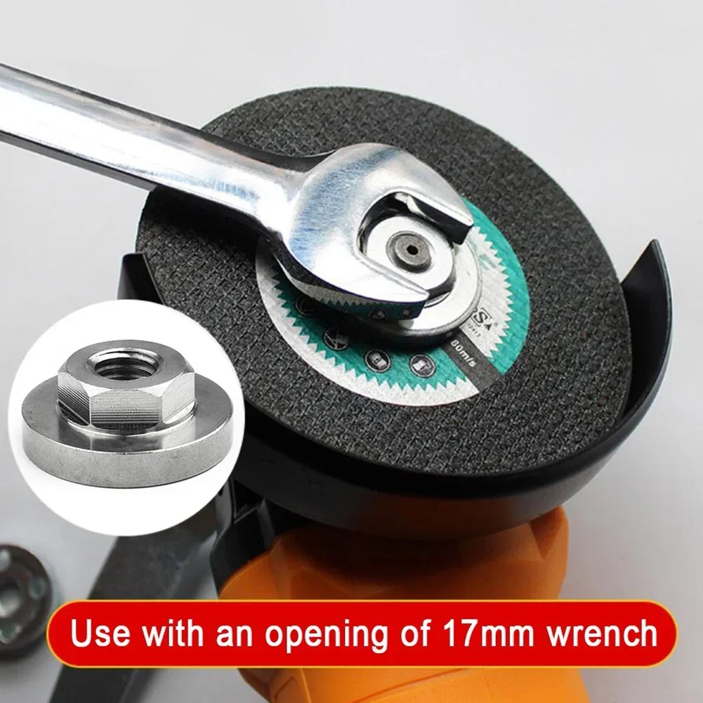 Imagem -05 - Porca Hexagonal Placa Ângulo Moedor Acessórios Placa de Pressão Aço Inoxidável Porca Flange 17 mm Chave Oposta