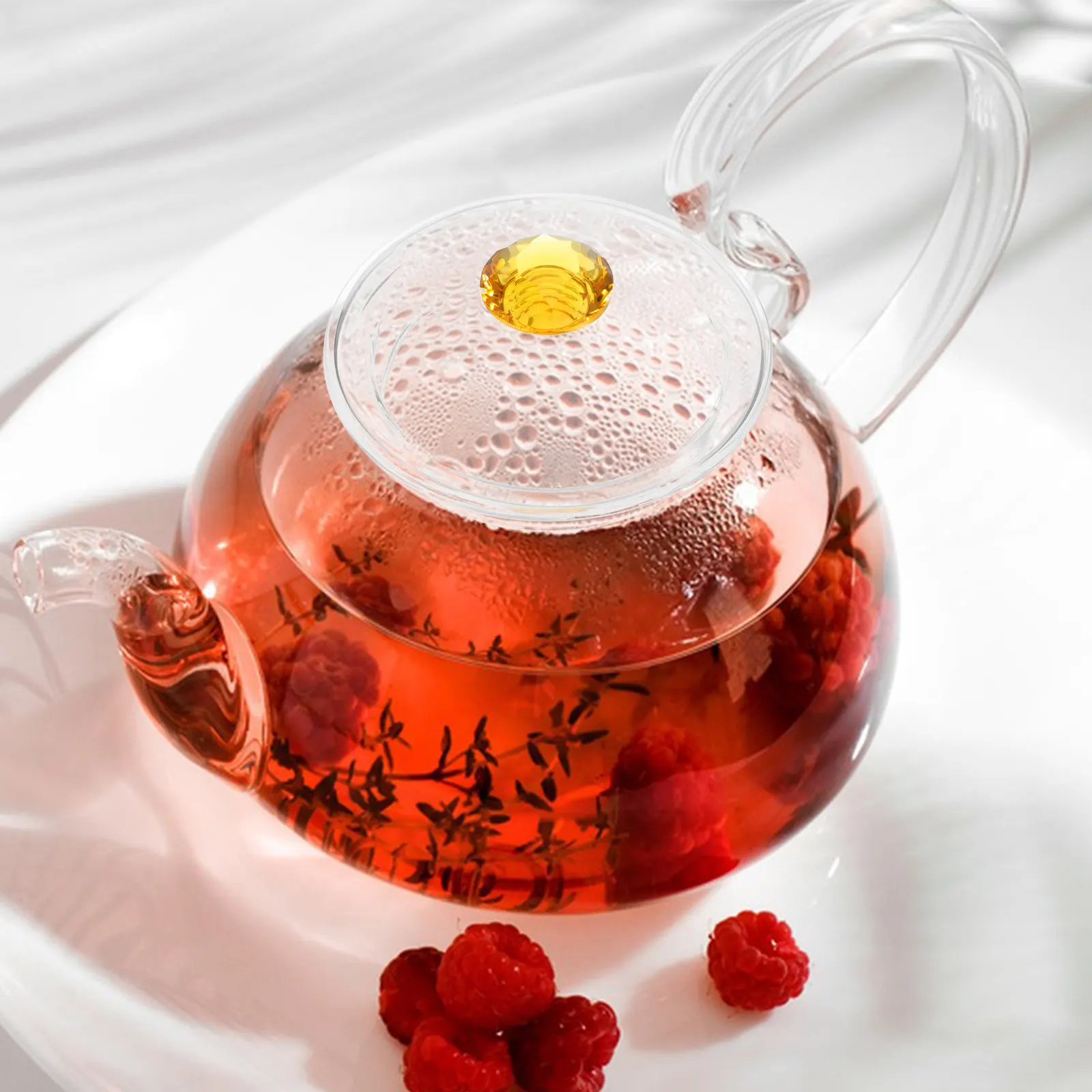 Glass Teapot Lid Transparent Replacement Part Suitable for Observing Tea Color Tight Seal Preserves Flavor Ideal for Home Office