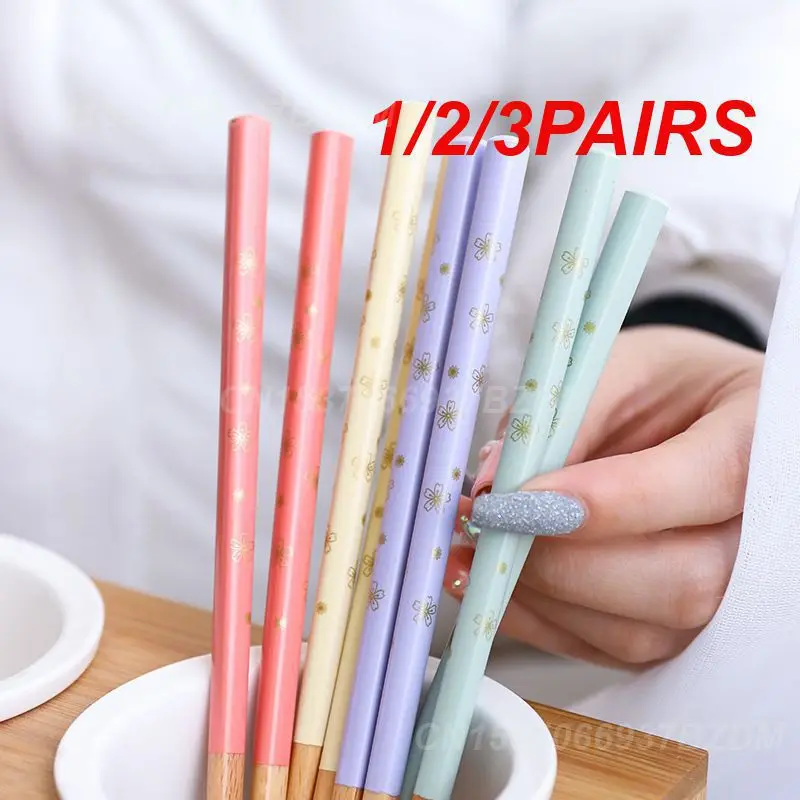 1/2/3PAIRS Natural Tableware Versatile Environmentally Friendly Sushi Chopsticks Handcrafted Reusable Bamboo Chopsticks Organic