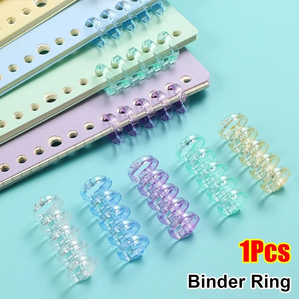 1Pcs Binding Spines Snap Split Binder Rings A4 A5 A6 Notebook Learning Cards Loose Leaf 5 Ring Plastic Binding Combs