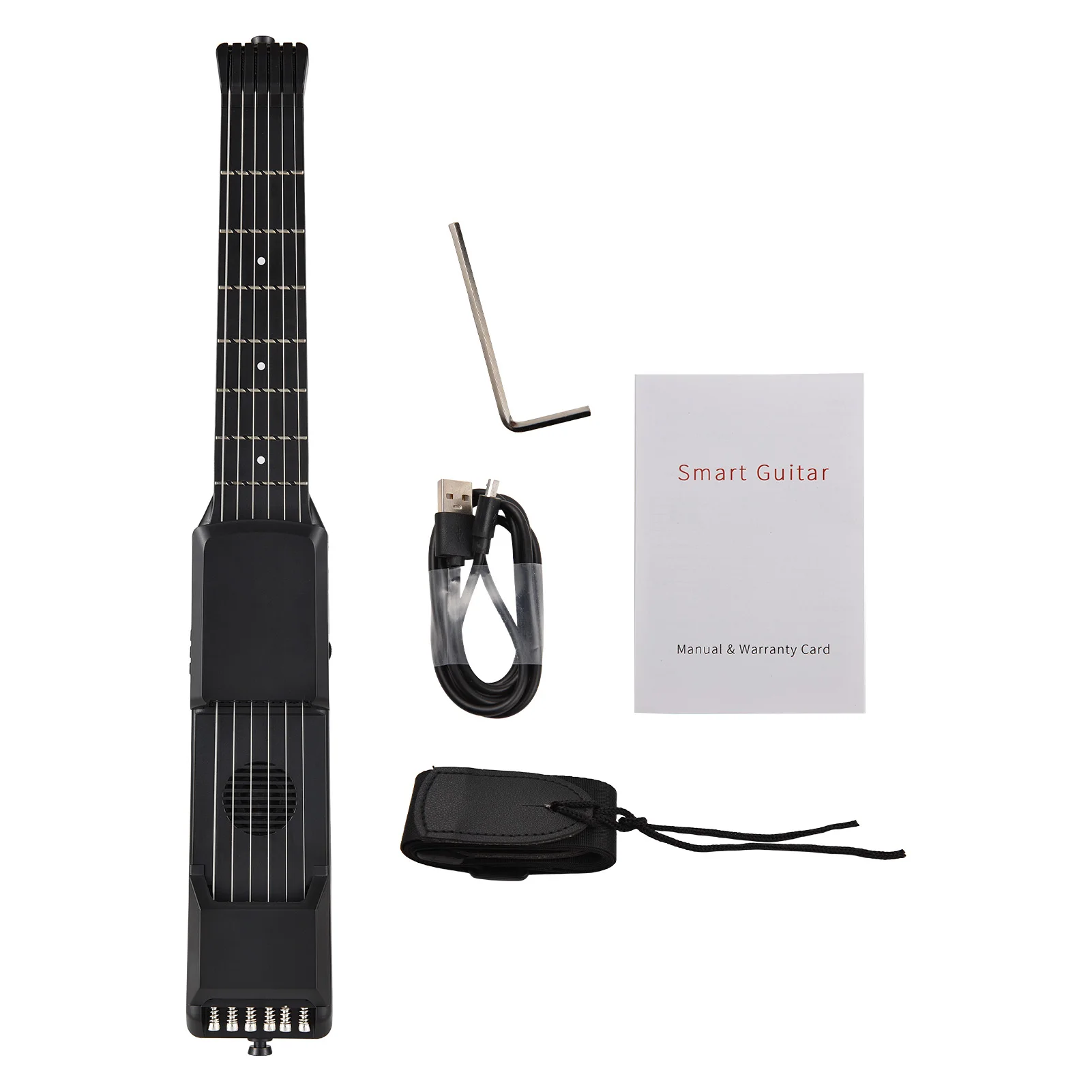 7 Frets Electric Guitar Silent Practice Digital Tuner  Function Portable Folk MIDI Multifunctional Guitar for Beginners