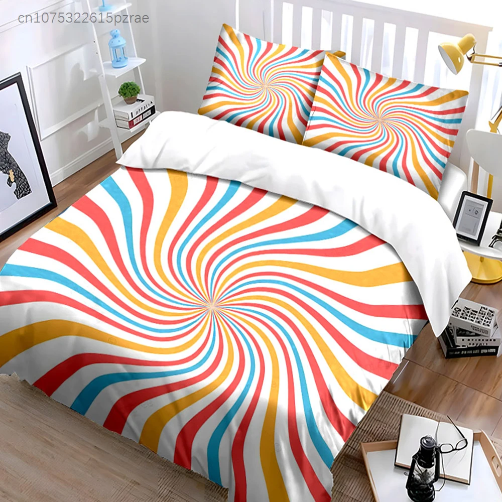 Colorful Pattern Three-Piece Set Multiple Sizes kid's And adults' Bedroom Exquisite 3PC Bedding set, Gift