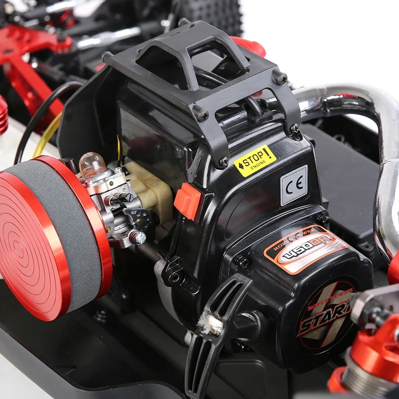 ROFUN V5 PRO 1:5 Scale 4WD RC Nitro Buggy 2.4Ghz Remote Control  Truck Hobby Model RTR 45CC Engine CNC Metal 75KG Servo - Image 6