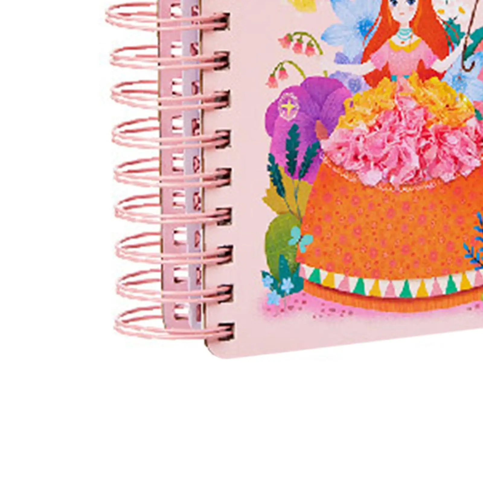 Reusable Children Sticker Book Dress Up Princess Toy for Girls DIY Costume Activity with Coloring Paper Stamping Board Set