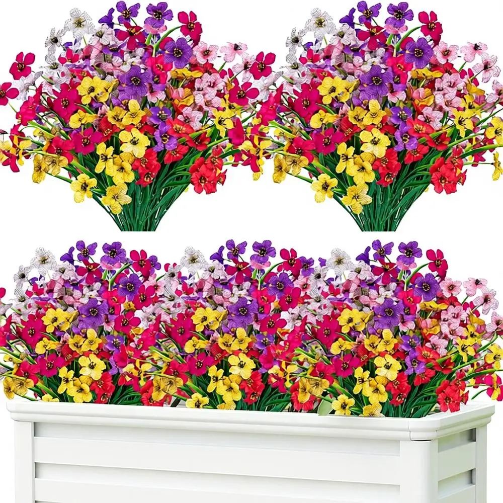 

24-Piece UV-Resistant Artificial Flower Set for Outdoor and Indoor Use, Suitable for Gardens, Home, and Weddings in 6 Colors