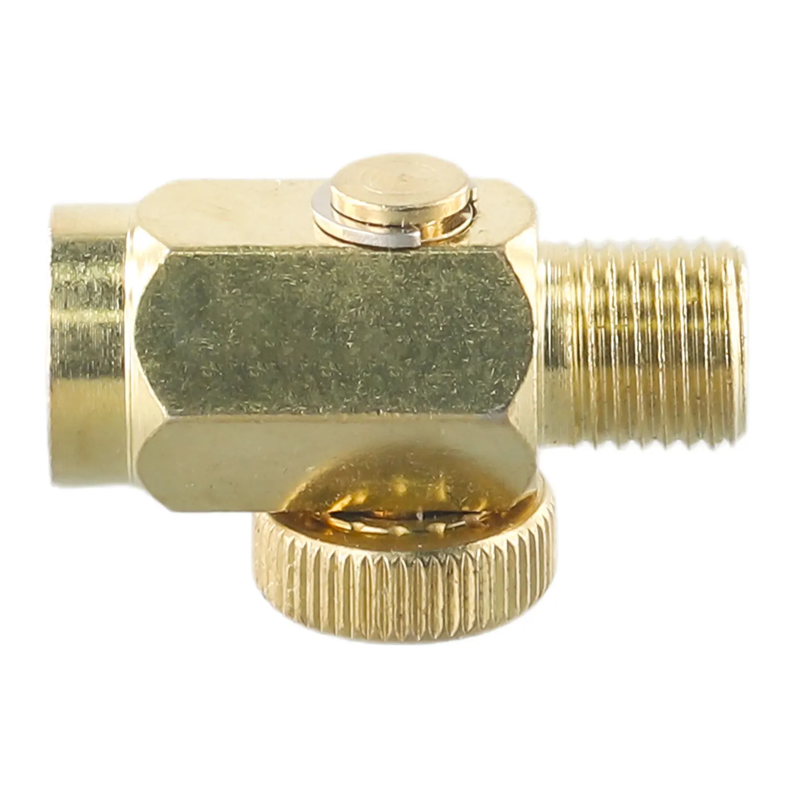 1/4 NPT Inline Air Regulator Valve Kit 4PCS Made of Solid Brass with Round Adjustment Knob for Precise Pressure Control