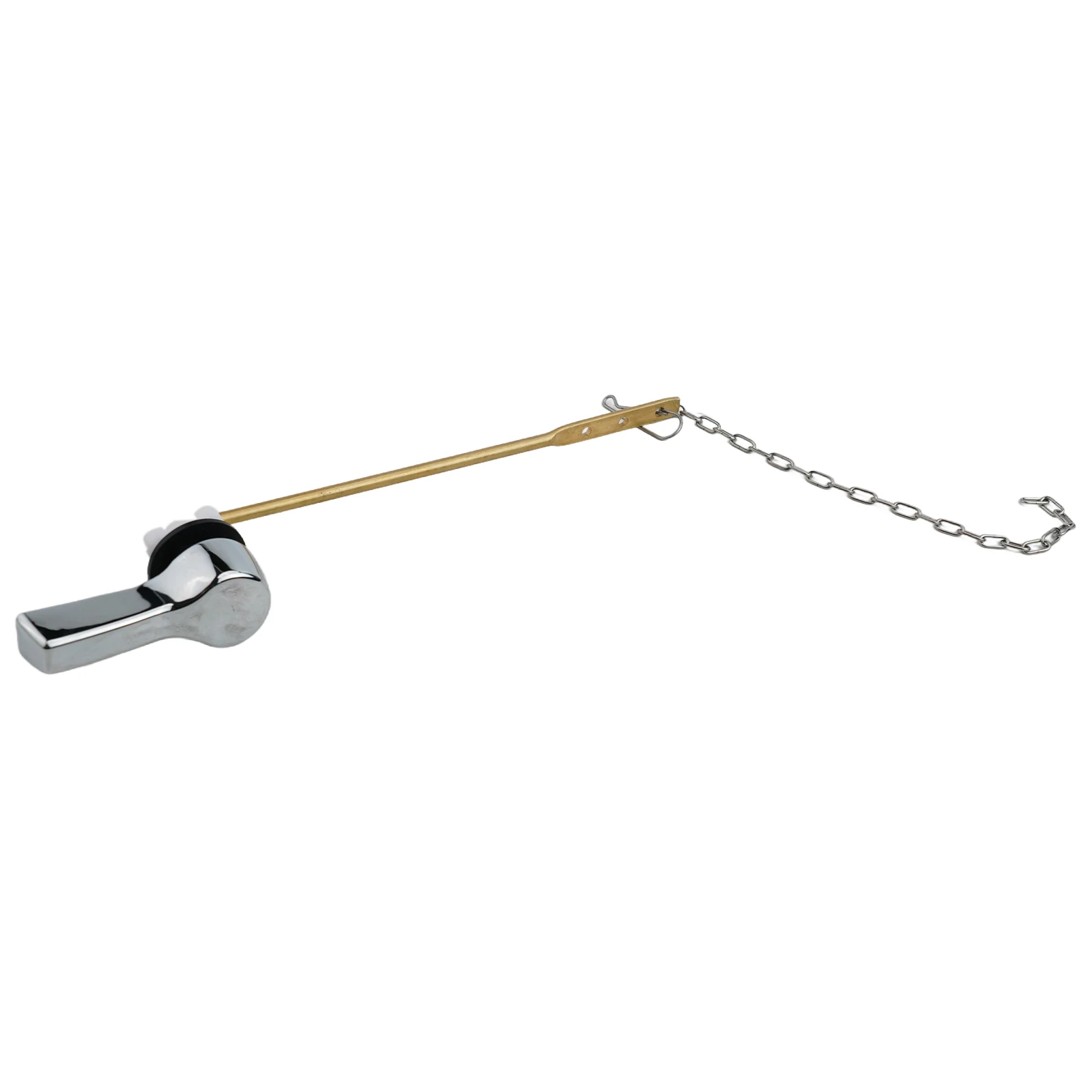Alignment Flush Handle User Friendly Design Zinc Alloy Chain Easy Installation Sturdy Tank Trip Lever Three Holes