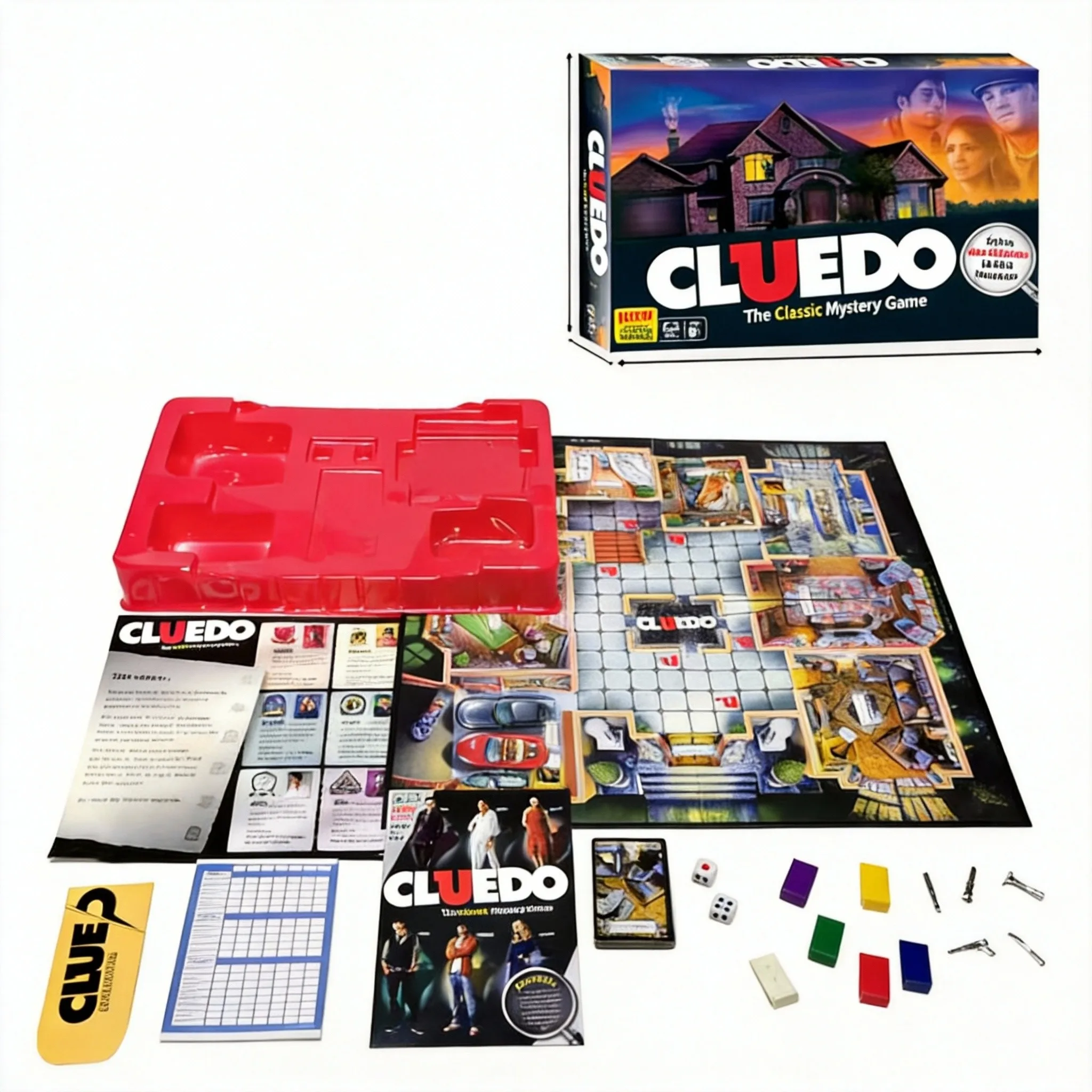 CLUEDO - Juego de Mesa Clásico de Misterio y Crimen para Familias y Noches de Juego