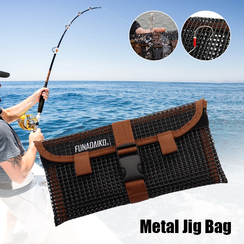 

Heavy-Duty Scratch-Resistant Slow Pitch Jigging Bag for Metal Jigs - Waterproof Fishing Tackle Storage Organizer