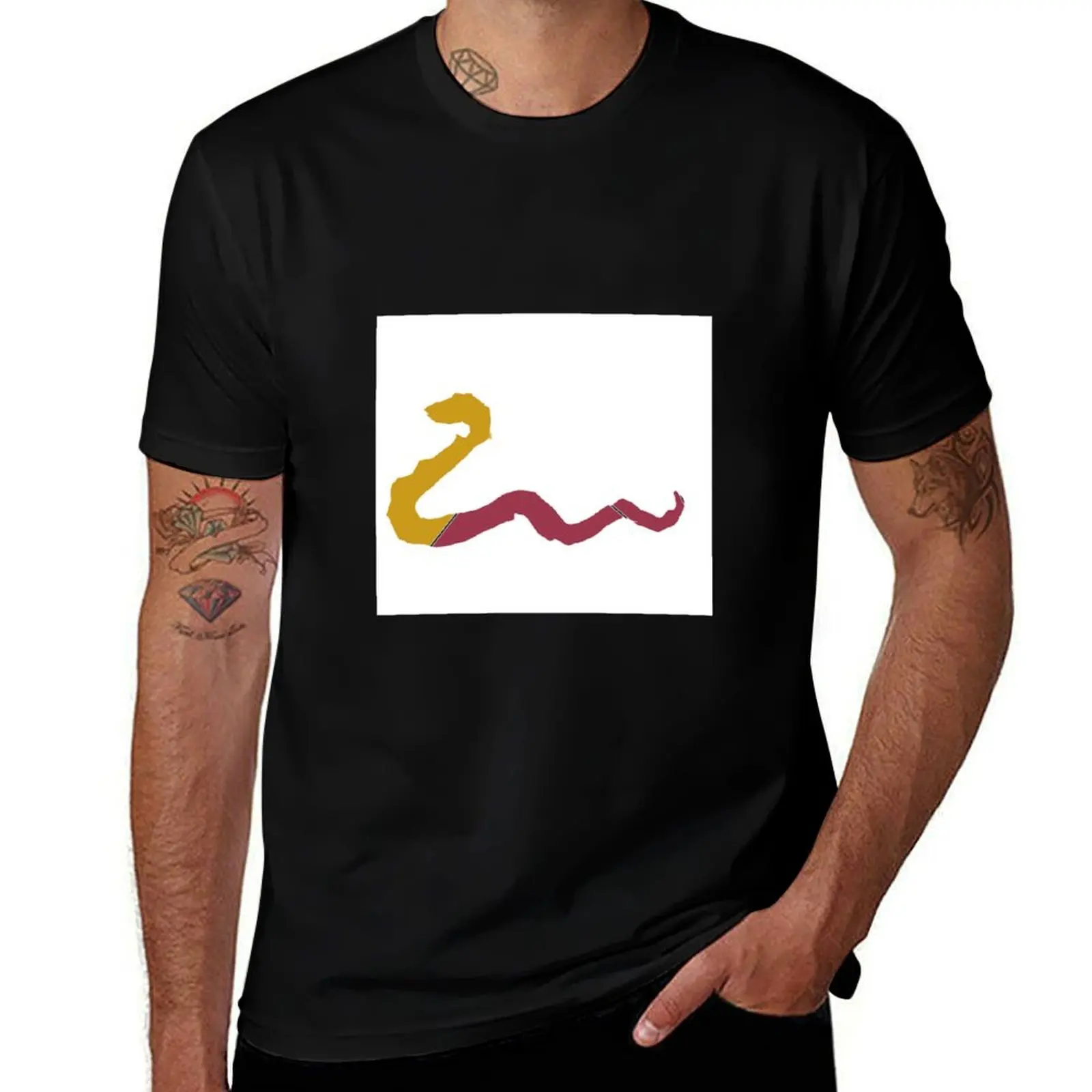 Bright Beautiful Colourful Snake T-Shirt Heavy Duty Casual Work Tee T-Shirt