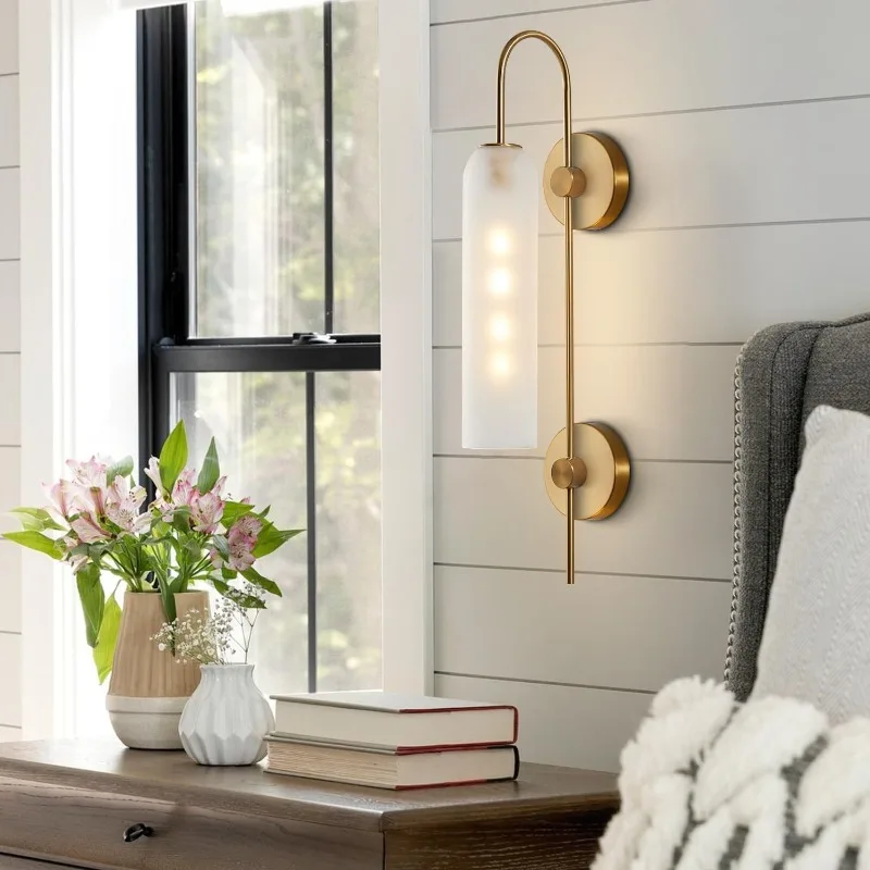 Retro Luxury Glass and Iron Wall Lamp Hotel Staircase Hallway Bedroom Headboard Background Wall Decor LED Sconces Indoor Fixture