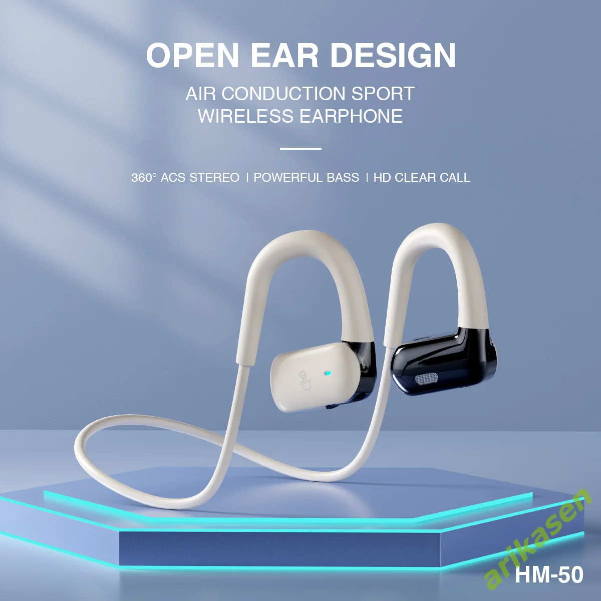 Open Ear Wireless Headphones Bluetooth 5.4 Air Conduction Sport Earbuds with Premium Sound Call Noise Reduction Mic for Running