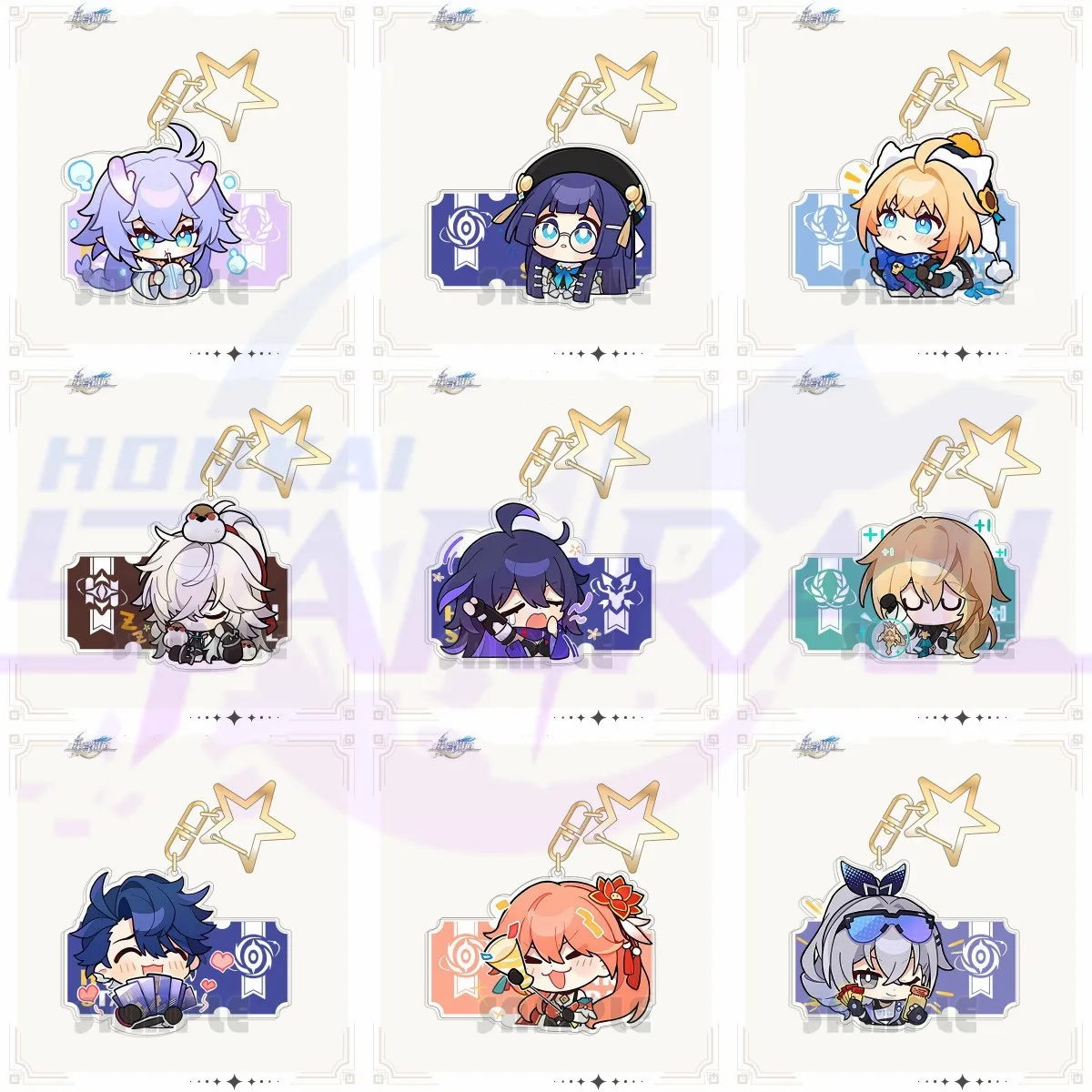 Honkai: Star Rail nuevo llavero lindo dibujos animados Anime Boothill Jiao Qiu Firefly S.A.M colgante llavero mochila joyería insignia regalo