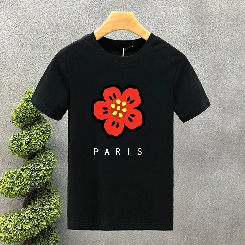 New Paris Printed Cotton Men\'s T-shirt Creative Printed High Quality Luxury Shirt Unisex Brand Top S-7XL Large