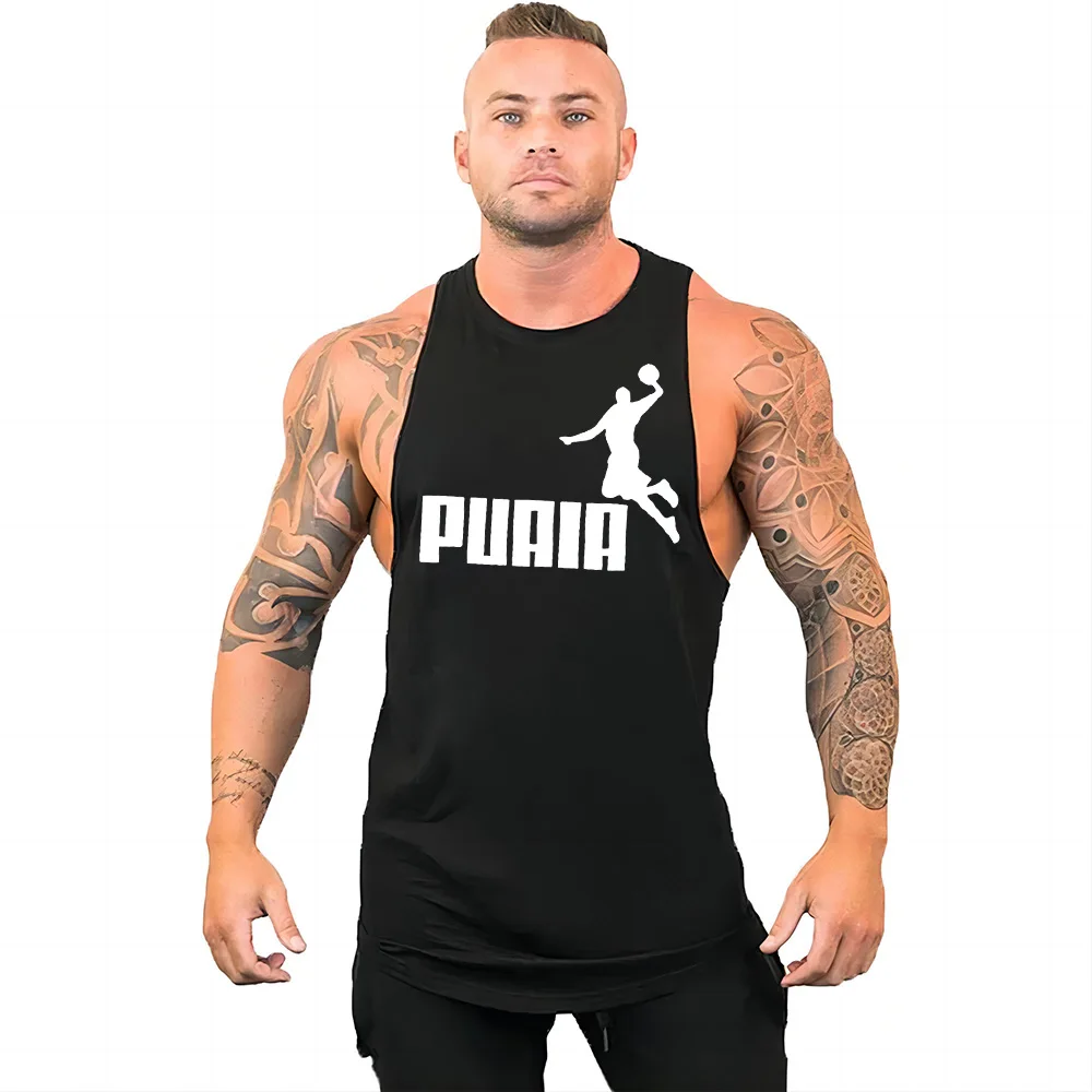 lightweight men's vest breathable quick drying 2D printed clothing basketball sports tops slim fit sweat wicking sleeveless vest