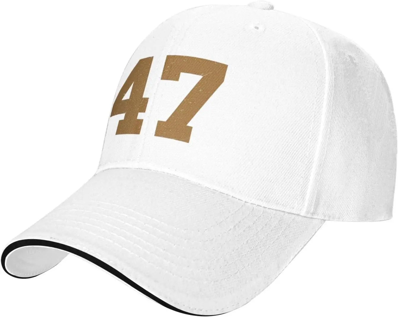 President 47 Gorra de béisbol dorada para mujeres y hombres, gorra de camionero ajustable, viajes, golf, deportes, sombreros para el sol