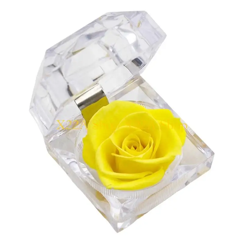 Unique Flower in Acrylic Jewelry Display Box Home Decoration Storage Solution
