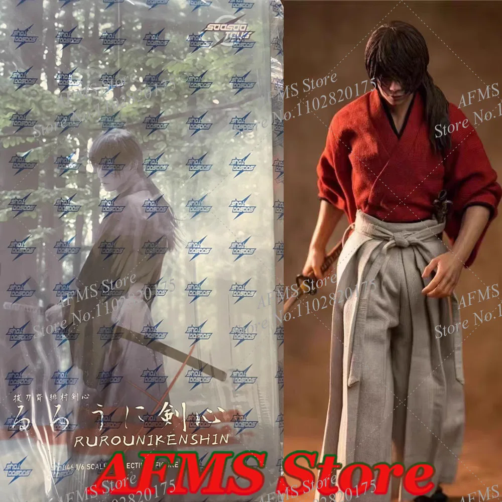 

Soosoo toys 1/6 Himura Kenshin Scale Collectible Figure Samurai Ronin Full Set 12Inch Men Soldier Action Figure Model SST046