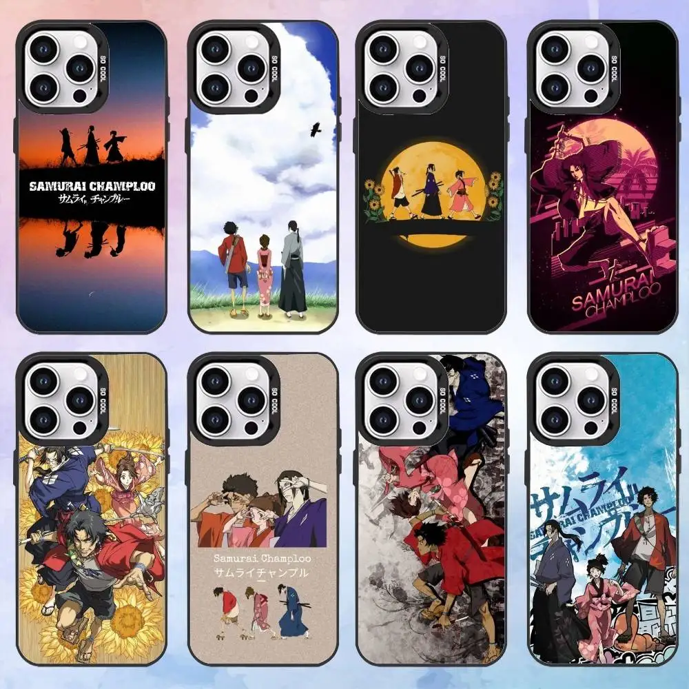 

Samurai Champloo Phone Case For iPhone17,16,15,14,13,12,11 Plus,Pro Max Black Candy Matte Shockproof Cover