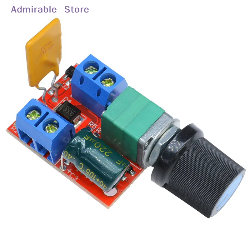 [W]Mini DC 3 6 12 24 35V 5A 90W PWM DC Motor Speed Controller Module Speed Regulator Control Adjust Board Switch Light Modulator