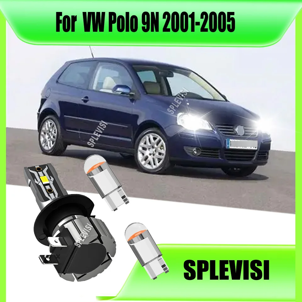 

2PCS H7 High/Low LED Headlight Bulbs, 7500LM Each Car Light Auto Bulb Luz Luces For VW Polo 9N 2001 2002 2003 2004 2005 2005