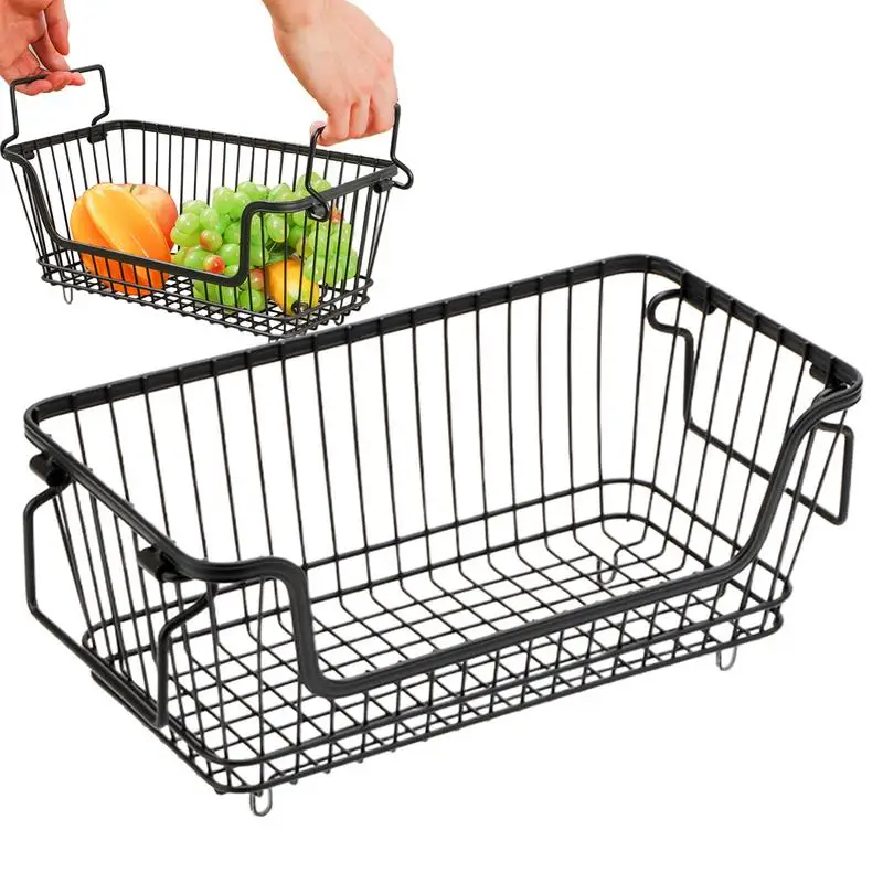 

Freezer Organizer Freezer Baskets Stackable Chest Freezer Organizer With Handles For 7 Cubic FT Deep Freezer