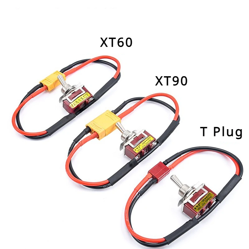 XT60 XT90 T Plug Power ON-OFF Large Current High Load Switch Toggle Switches for RC Airplane ESC Motor Connecting Adapter