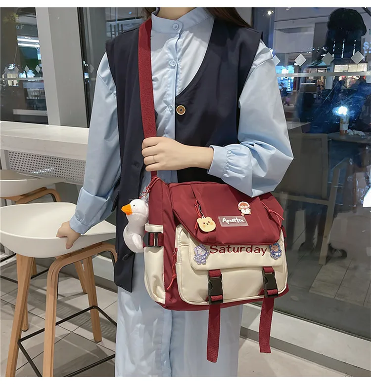 

Нейлоновая сумка через плечо, женская спортивная повседневная сумка, вместительная школьная сумка, женский рюкзак на одной лямке, мягкий, дышащий