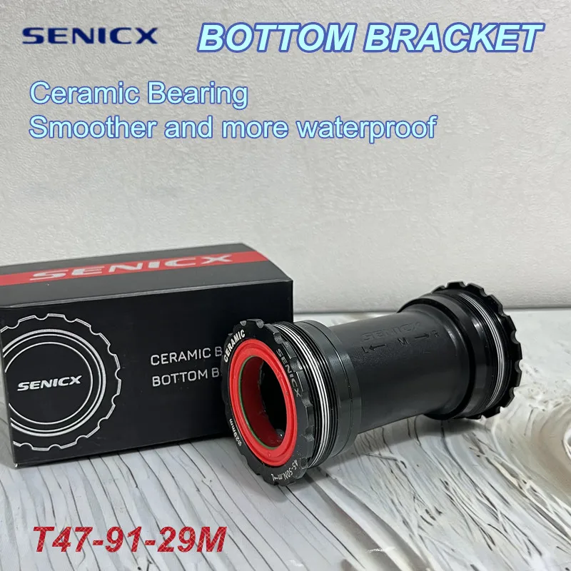 

Senicx T47 BB DUB Bicycle Bottom Bracket Ceramic 91MM width Dustproof Center Shaft 29mm Fit for Sram Mtb Crankset Bike Parts