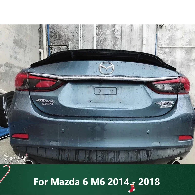 

Car Trunk Spoiler Carbon Fiber FRP Auto Rear Trunk Wing R For Mazda 6 M6 2014 - 2018 Style Accessories Spoiler