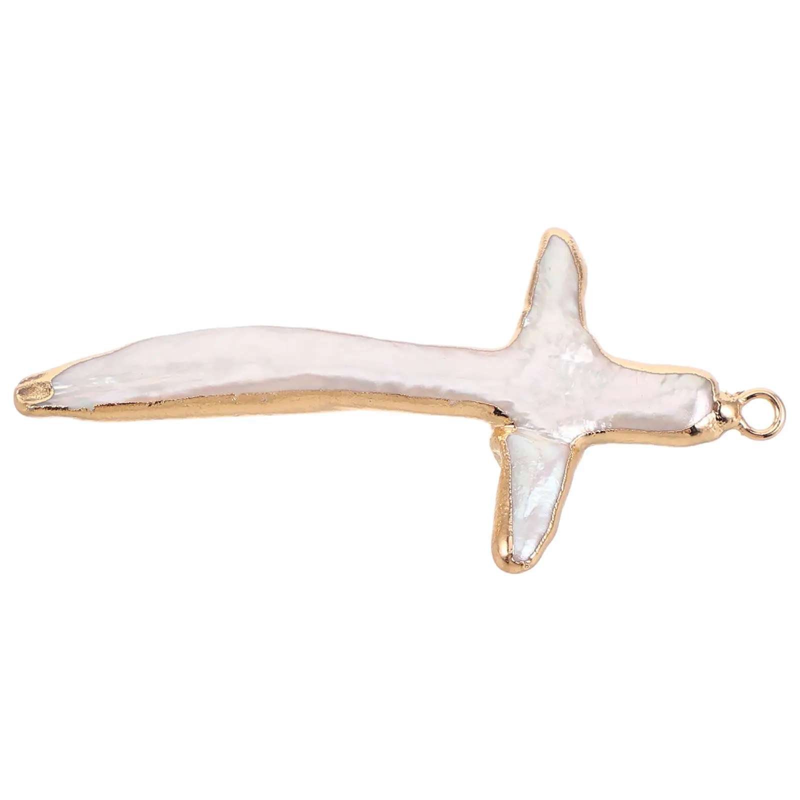 

Натуральный пресноводный жемчужный кулон-крест неправильной формы в стиле барокко, для изготовления украшений своими руками, жемчужные подвески-крестики, материалы для рукоделия