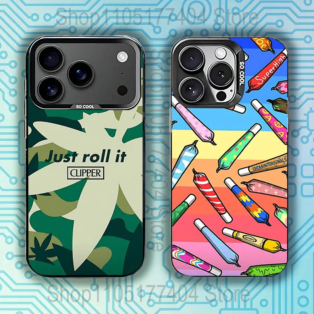 

Weed high leaf Phone Case For iPhone 17,16,15,14,13,12,11,Pro,Max,Plus,E,Air,Mini Black Tpu Cover